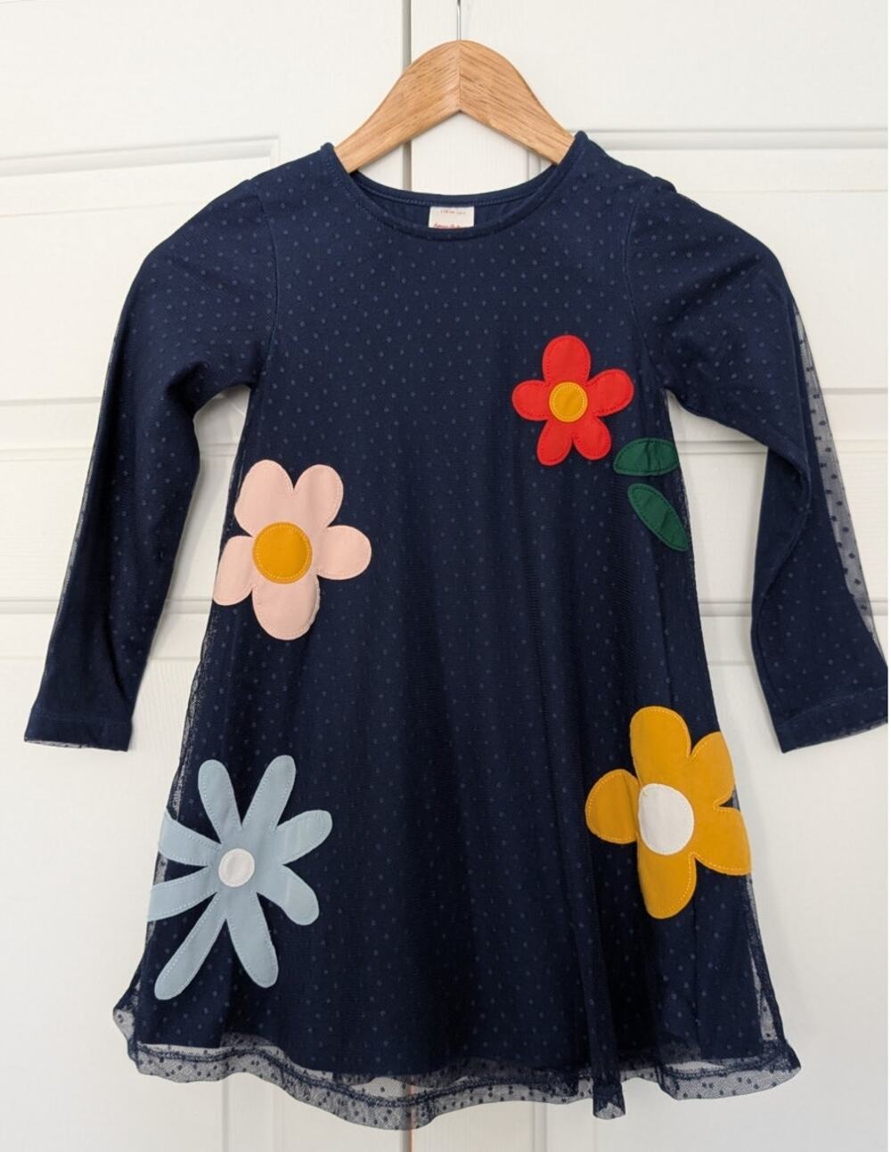 Hanna Andersson Blue Flower Tulle Dress